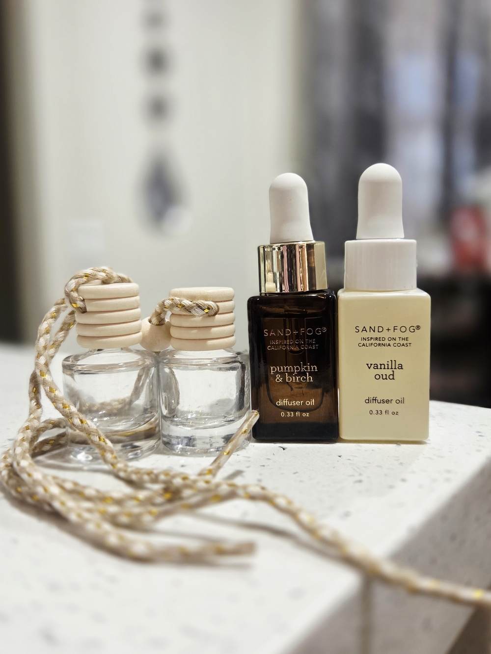 Vanilla Oud & Pumpkin & Birch Diffuser Oil Set - X2 Glass Diffusers